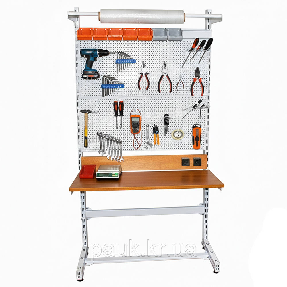 Слюсарний верстат СМ ТИП 3-1900-1200-500, стіл монтажника, верстат металевий, верстат для майстерні, фото 1