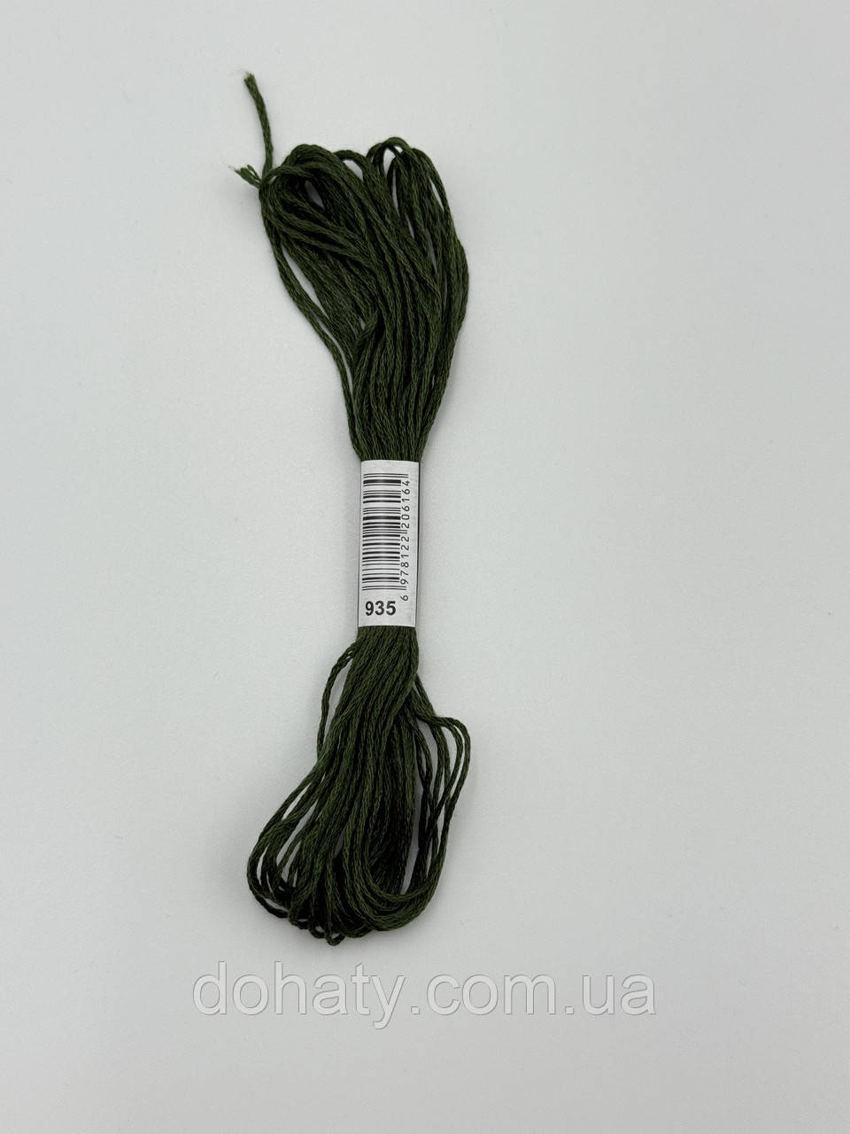 Нитки муліне 935 Темно-оливковий - глибокий зелений для вишивання, фото 1