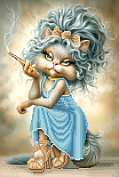 Схема для вишивки бісером ,, Киця Мадам Брошкіна,,