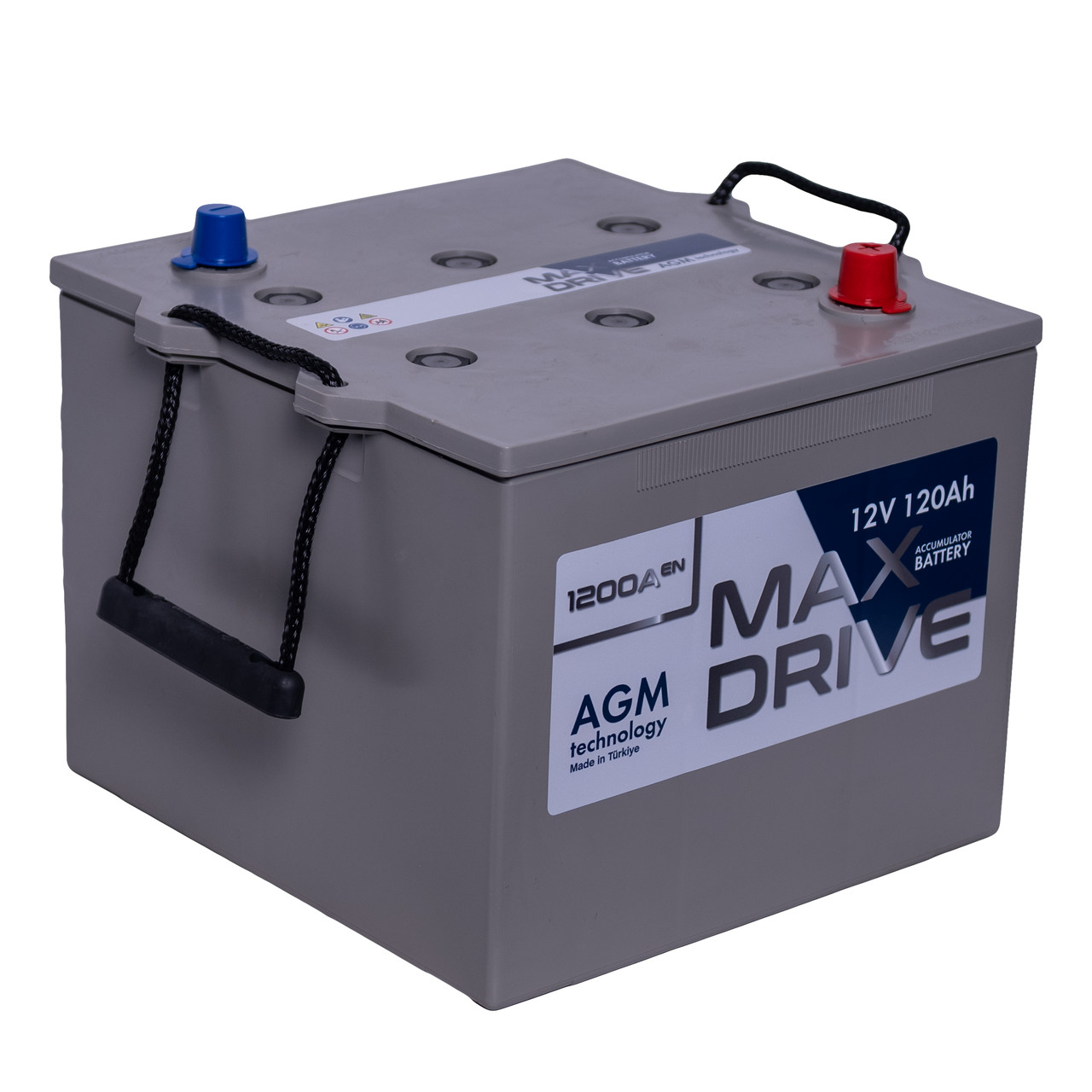 АКБ 120Ah MAX DRIVE AGM (танковий) NATO (-/+) EN1200 (284*265*224), фото 1