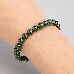 Нефрит Тайговий Ø6 браслет, 0483ТН