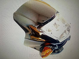 Обтекатель Дельта Альфа Питбайк, с фарой и поворотами, черный красній синий