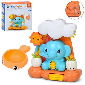 Гра для ванни "Слоник" (рухомі елементи, лійка, 3 присоски, у коробці) 9930A