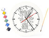 Дитячий набір для творчості годинник розмальовка Єдиноріг і Замок 30 см (Г0091), фото 4