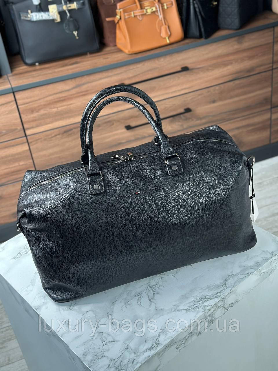 Чоловіча дорожня шкіряна сумка Tommy Hilfiger, фото 1