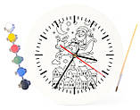Дитячий набір для творчості годинник розмальовка Політ Санти ХО ХО ХО 30 см (Г0086), фото 4