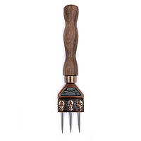 Піка на 3 зубчики 18 см Череп антична мідь BT