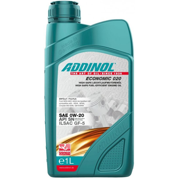 Моторна олива Addinol Economic 020 0W-20, 1 л 4014766073754, фото 1