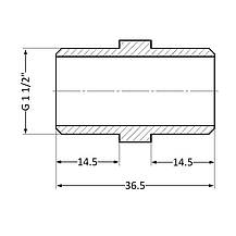 Ніпель SD Plus 1 1/2" ЗР SD4074040, фото 2