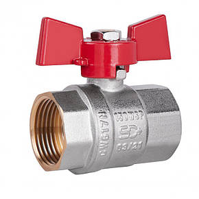 Кран кульовий SD Plus 1" ВР для води (метелик) SD602NW25PN40, фото 1