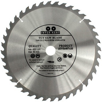 Диск пиляльний Inter-Craft 350x36x32 для дерева