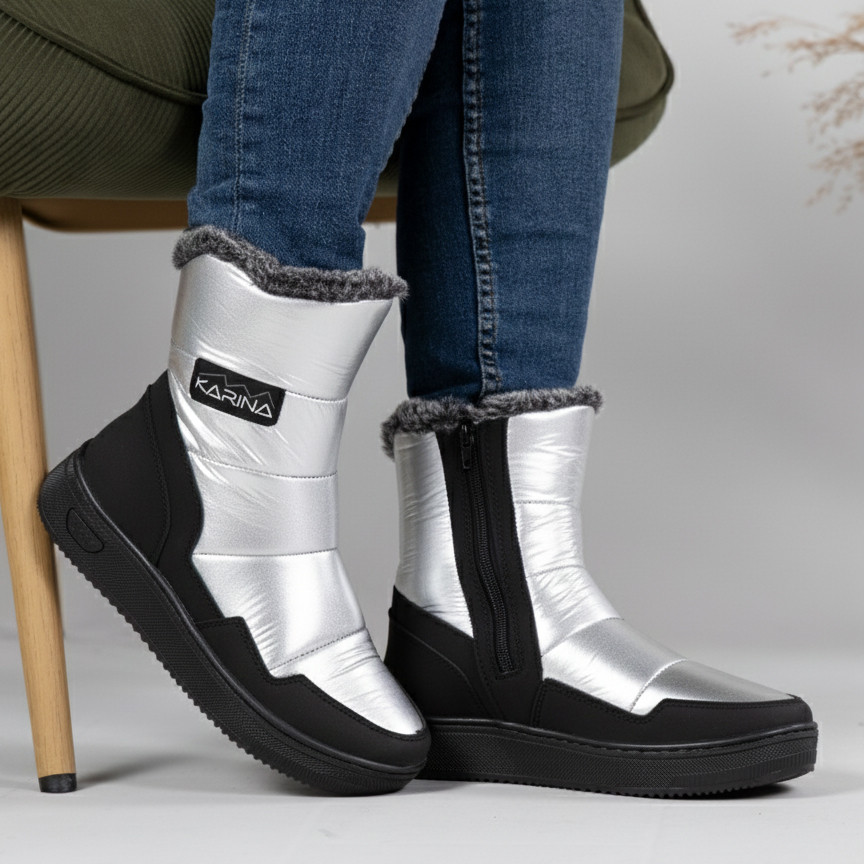 Дутики жіночі зимові високі з натуральним хутром (4104), фото 1