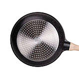 Набір з 3 алюмінієвих сковорідок з товстим дном MGC Чорний HP-4-410B, фото 5