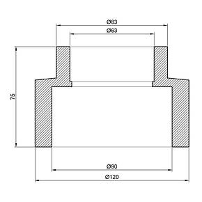 Муфта PPR Thermo Alliance 90х63, фото 2