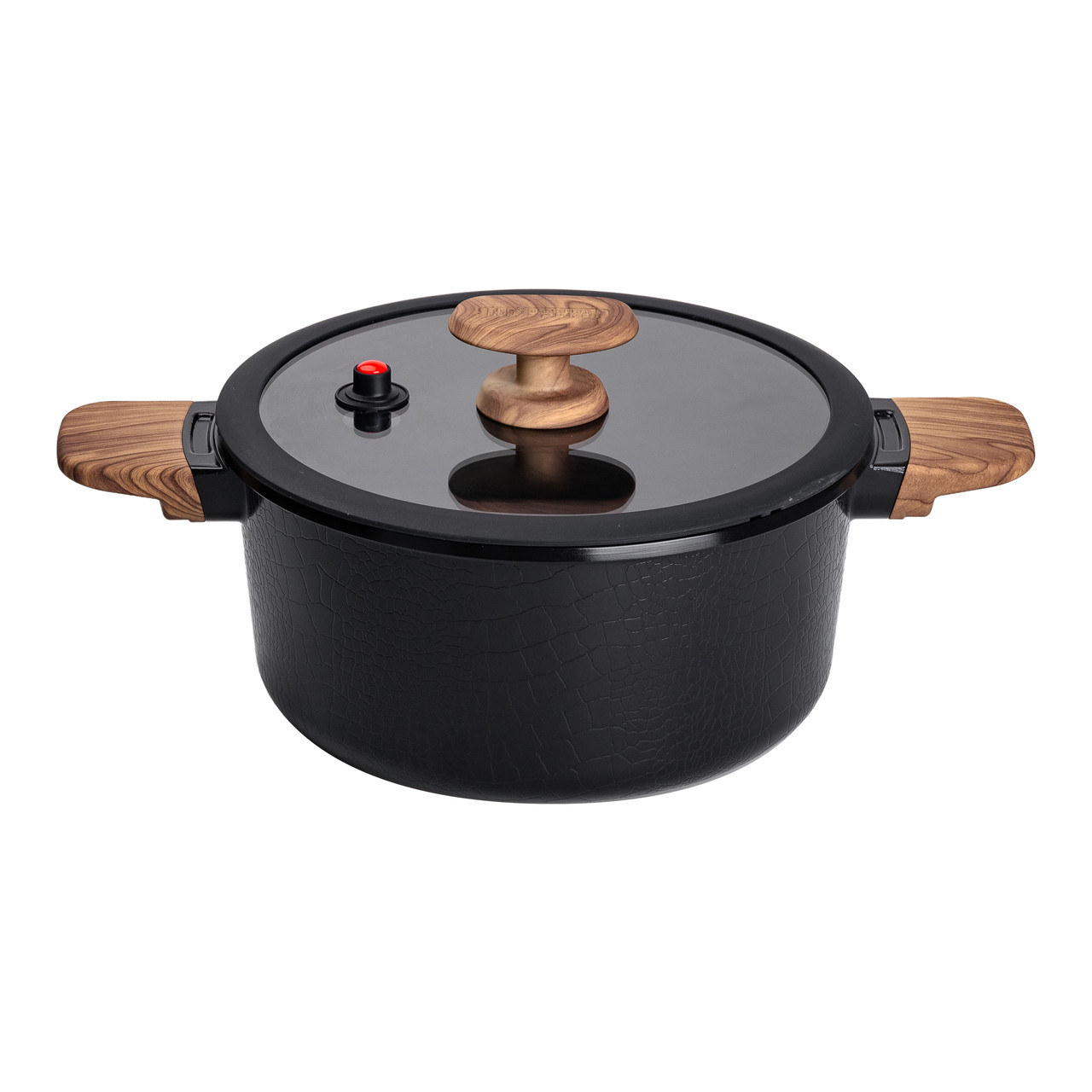 Алюмінієва каструля з керамічним покриттям антипригарним 4.7 л Ø 24 см чорний MGC HP-4-453B, фото 1