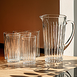 Глечик 1.2 літра зі склянками 6 штук по 320 мл графин для компоту соку води лимонаду HP-19-5, фото 7