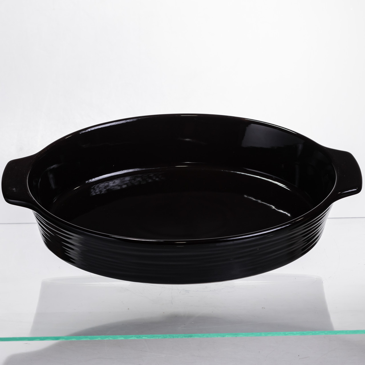 Форма для запікання овальна 36×22.5×7 (см) форма для духовки 2 літри Чорний SH1290, фото 1
