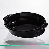 Форма для запікання овальна 36×22.5×7 (см) форма для духовки 2 літри Чорний SH1290, фото 2