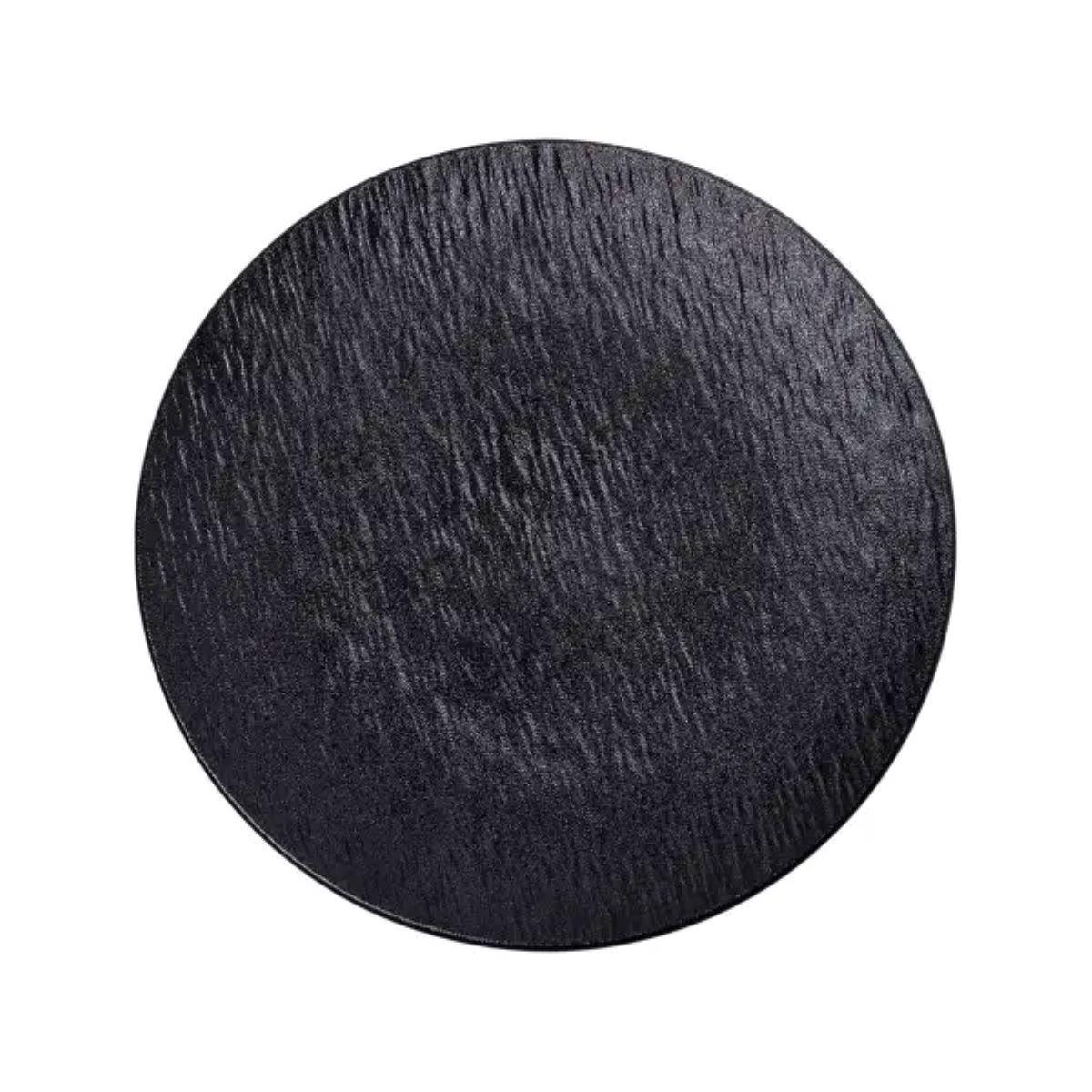 Тарілка сервірувальна порцелянова 25 см чорна HP-7-727, фото 1