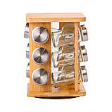 Набір для спецій на дерев'яній підставці 12 предметів по 100 мл HP531B6612Z, фото 2