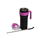 Термочашка Big Mac 1,2 л з трубочкою чорна HP-14-24B, фото 3