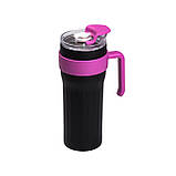 Термочашка Big Mac 1,2 л з трубочкою чорна HP-14-24B, фото 5