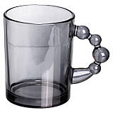 Набір чашок 6 шт для чаю та кави по 350 (мл) кружки скляні Сірий HP-19-ZD-3, фото 2