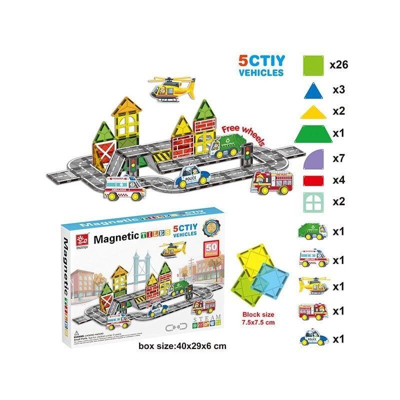 Конструктор магнітний 50 деталей SQ 66002-2, фото 1