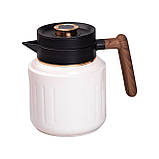 Чайник термос з індикатором температури та заварником 1 л білий HP-14-51W, фото 2