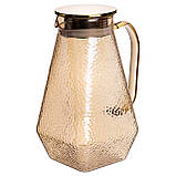 Глечик 1.8 л зі склянками 6 штук по 200 (мл) графин для компоту соку води лимонаду глечик для напоїв Коричневий HP-19-39S, фото 3