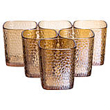 Глечик 1.8 л зі склянками 6 штук по 200 (мл) графин для компоту соку води лимонаду глечик для напоїв Коричневий HP-19-39S, фото 5