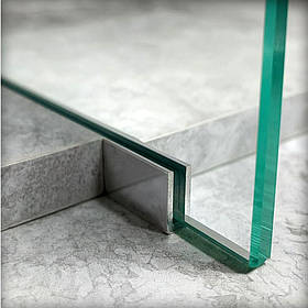 П-подібний профіль для скла душових кабін під плитку 18 мм PDS-1 срібло поліроване 3,0 м