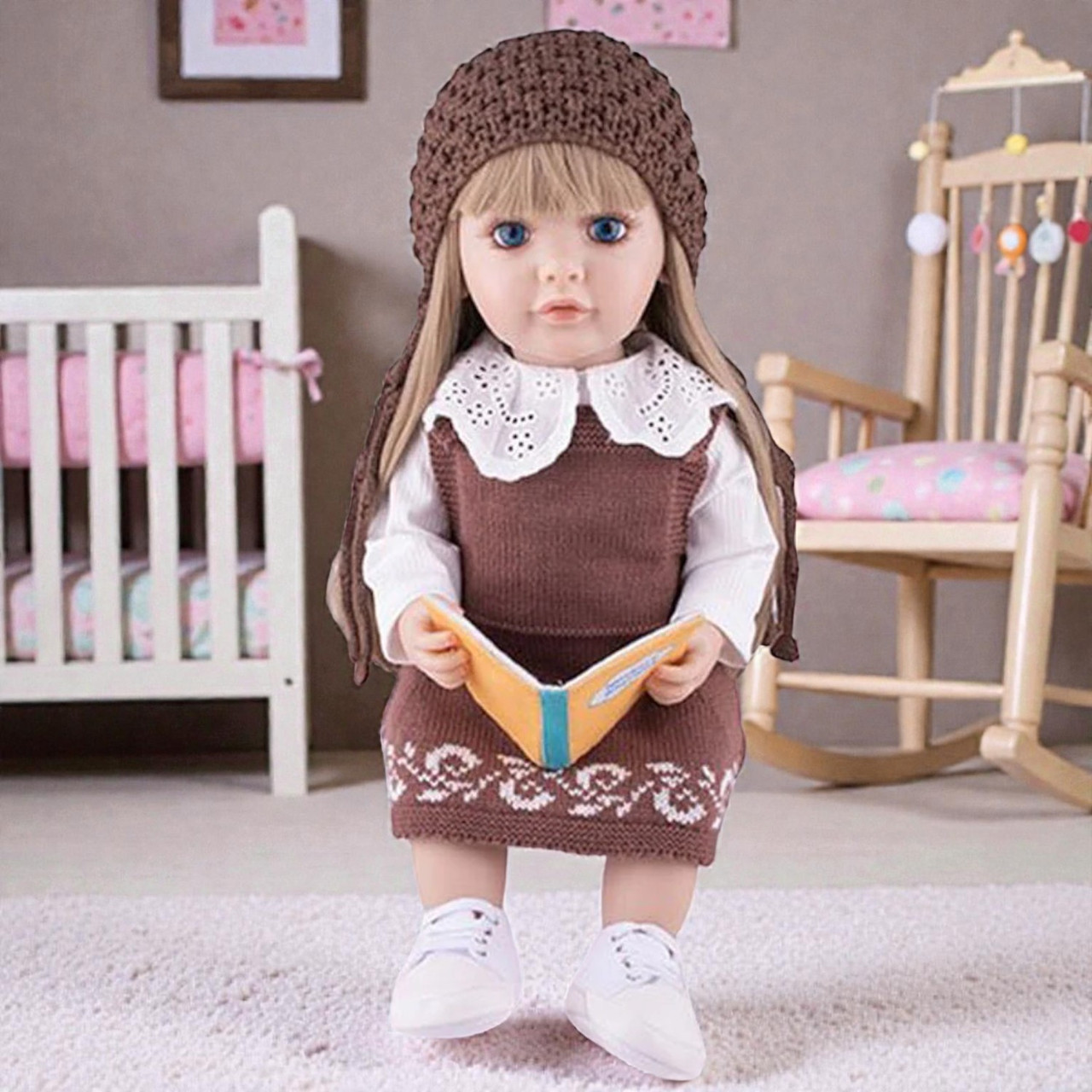 Лялька інтерактивна велика WToys (висота 55 см, пульт, рухає кінцівками, відповідає на питання, мелодії, повторюшка) TK 4790-27, фото 1