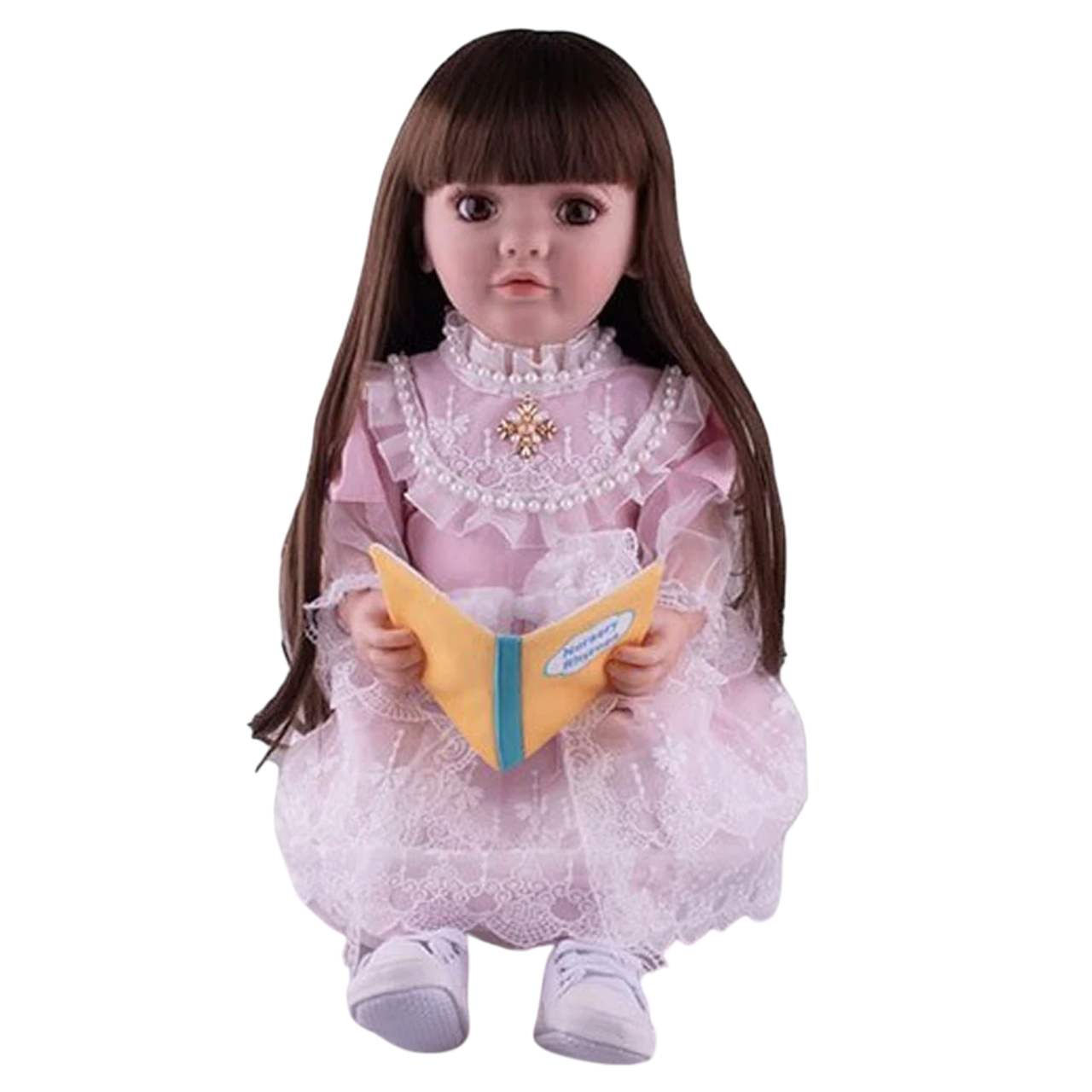 Лялька інтерактивна велика WToys (висота 55 см, пульт, рухає кінцівками, відповідає на питання, мелодії, повторюшка) TK 3069-88, фото 1