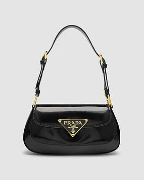 💎 Prada Patent Leather Shoulder Bag Black 24 х 12 х 4 см