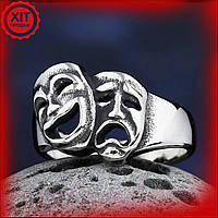 VDD Кільце Театральні Маски Lite Pro нержавіюча сталь 316L унісекс символ емоцій для чоловіків та жінок VDD11-S