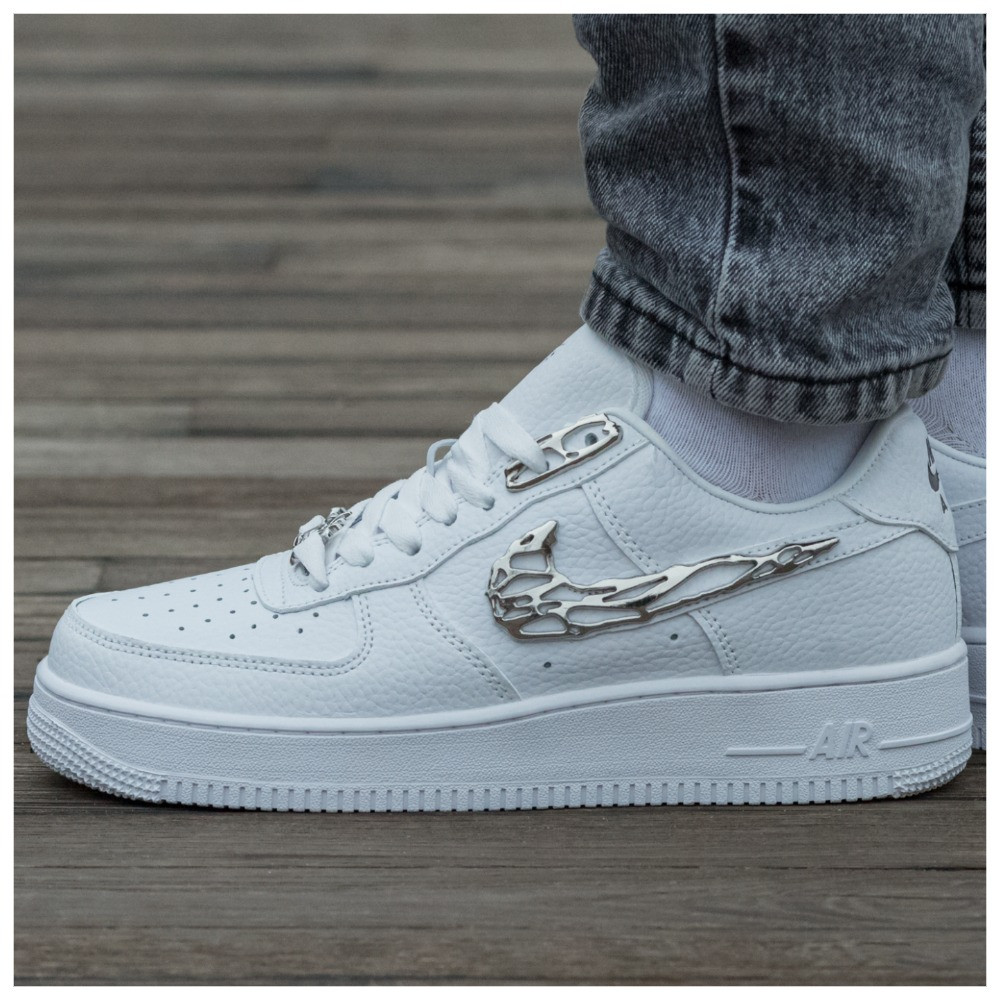 Чоловічі / жіночі кросівки Nike Air Force 1 Low ‘07 PRM 2 Molten Metal White FV3616-101, білі шкіряні кросівки найк аір форс 1, фото 1