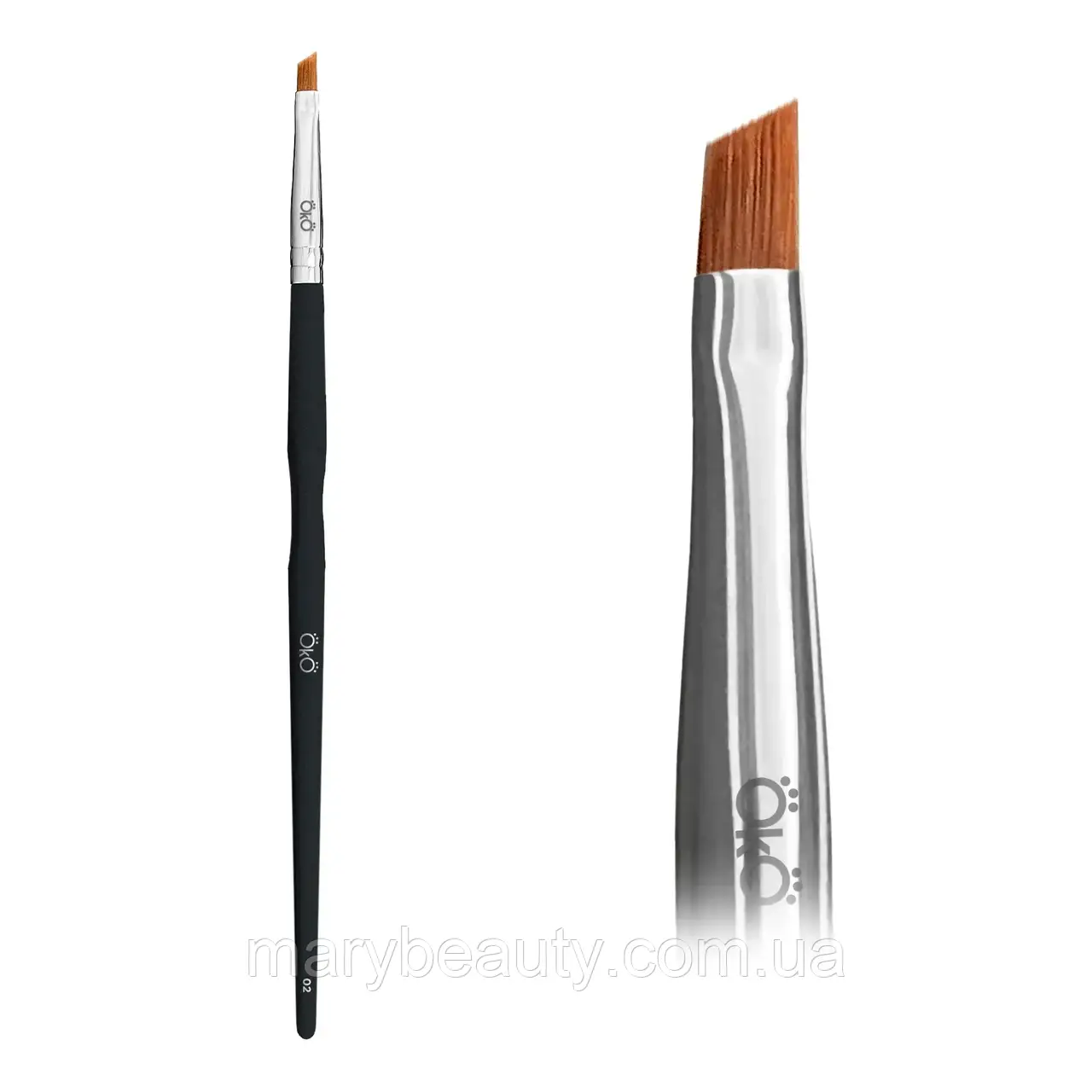 Пензлик OKO міні скошений #2 BLACK EDITION, фото 1