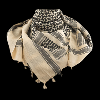 Арафатка шемаг Tactic пісочно-чорна 100% бавовна 105х105 см, фото 1