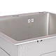 Мийка для кухні інтегрована Lidz Handmade H5050G (LDH5050GPVD43620) Brushed Grey PVD 3,0/1,0 мм, фото 5