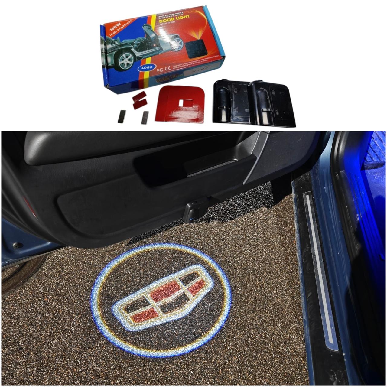 Лазерне підсвічування на дверях автомобіля з логотипом Geely, фото 1