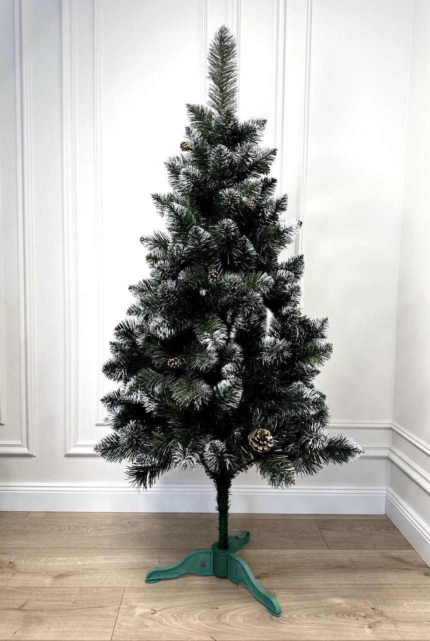 Ялинка "Лідія" білі кінчики та шишки 1.0 м, фото 1