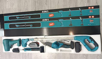 Комплект для саду: Тример, Секатор, Ланцюгова пилка, Повітродуйка 4в1