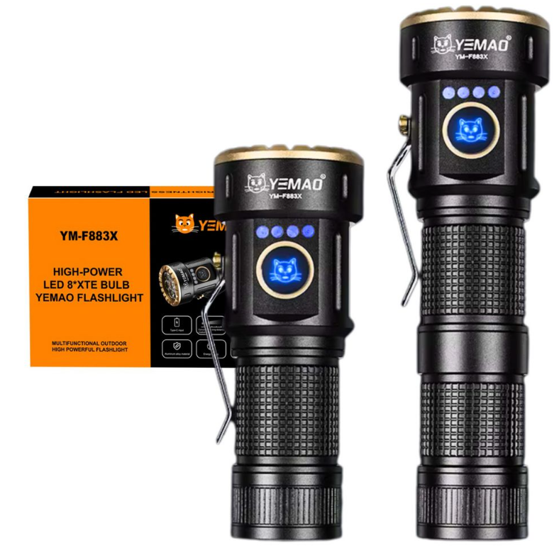 Тактичний ліхтар YEMAO YM-F883X потужний LED Zoom USB, фото 1