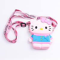 Дитяча силіконова сумочка Hello Kitty 13*10*3 см Рожева HP-55-1P