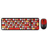 Бездротова Клавіатура і Миша TWolf TF350 Colorful Чорний/Червоний