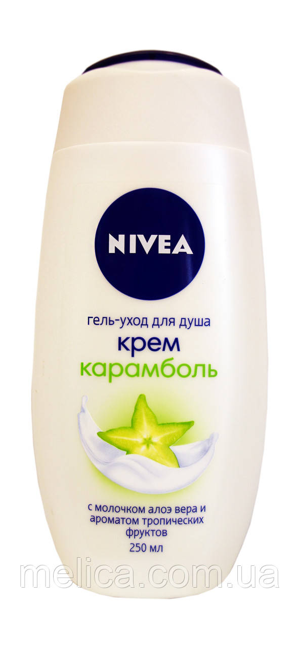 Гель-уход для душа Nivea Крем Карамболь с молочком алоэ вера и ароматом тропических фруктов - 250 мл. - фото 1 - id-p491740774