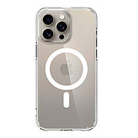 Чохол TPU+PC Spigen Ultra Hybrid with Magsafe для iPhone 15 Pro Transparent