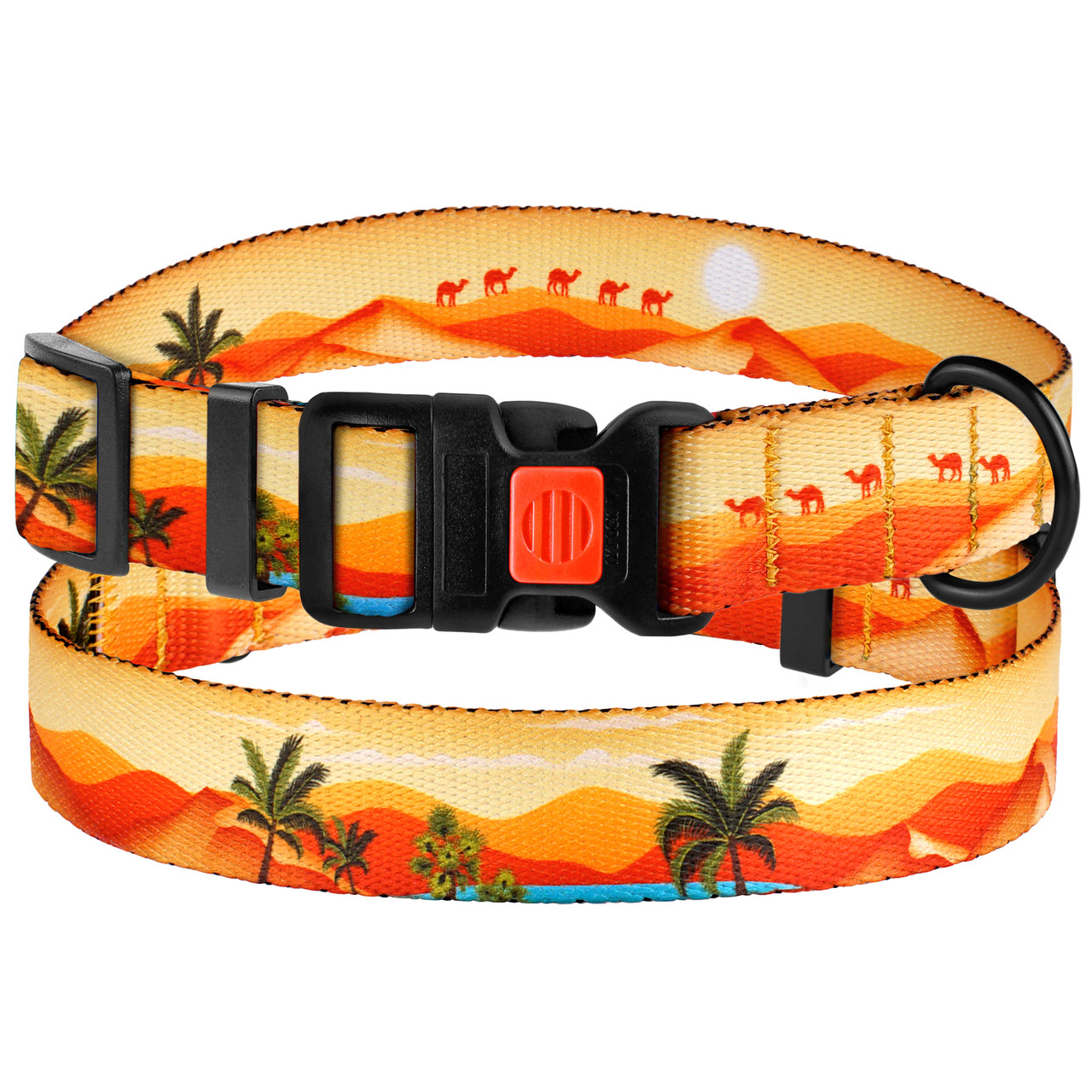 Нашийник для Собак BronzeDog Urban Travel нейлоновий з пластиковою пряжкою Пустеля S, фото 1