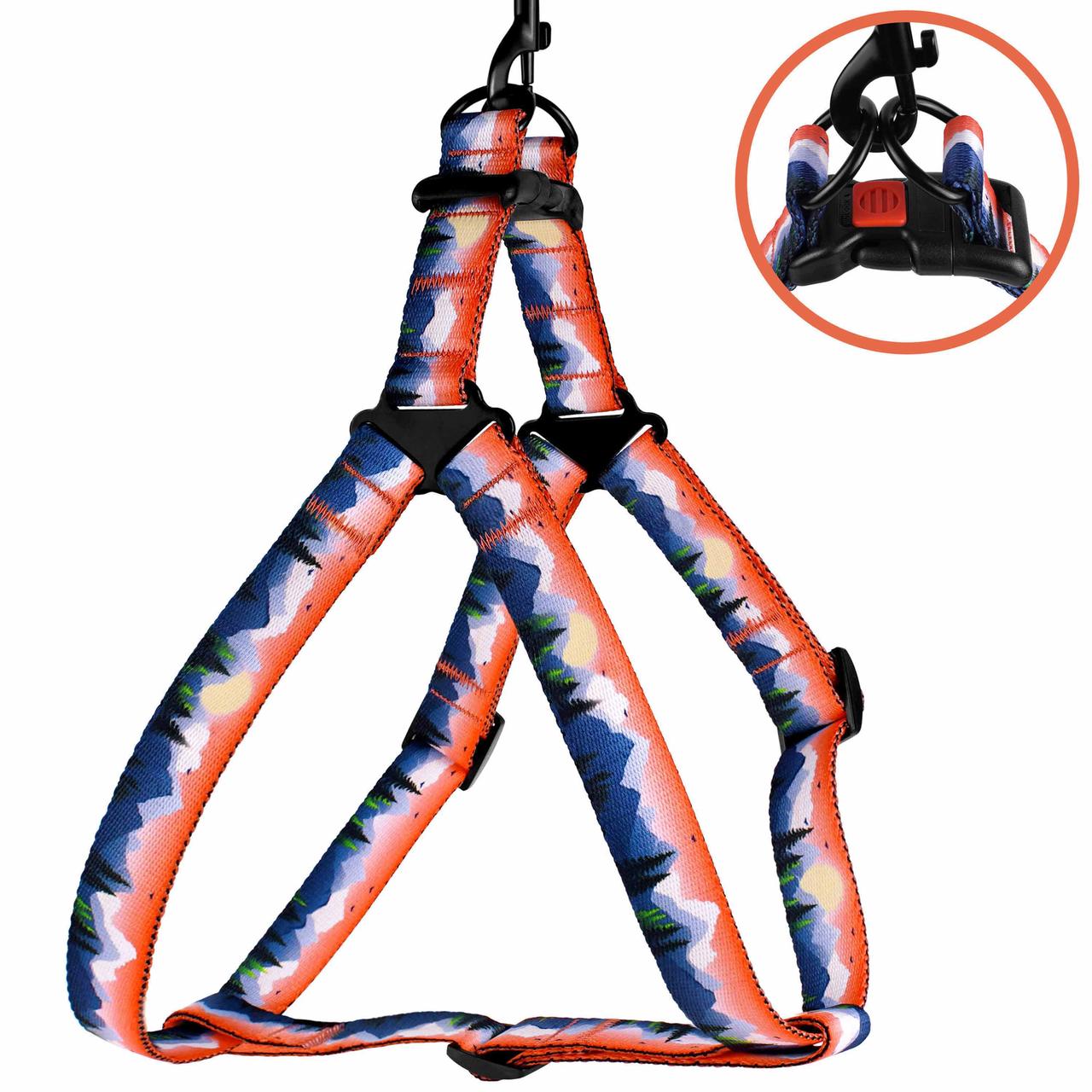 Шлея для Собак BronzeDog Urban Travel нейлонова Гори S, фото 1